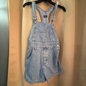 Guess Denim Jeans Vintage Shortalls Overalls Light Wash 1990s Womens Small